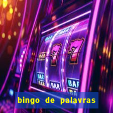 bingo de palavras cha de bebe